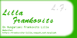 lilla frankovits business card